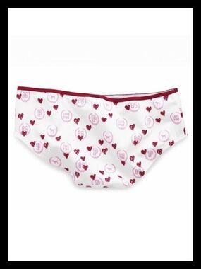 💕ⓅⒾⓃⓀ ⓋⓈ Crest Logo Red Heart Extra Low Rise Hipster Panties NWT💕